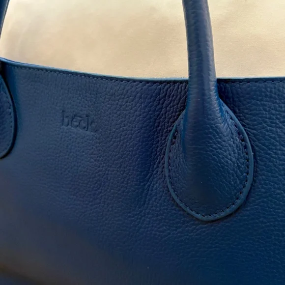Beck Bag Classic Leather Handbag Tote in Havana Blue - Picture 7 of 16